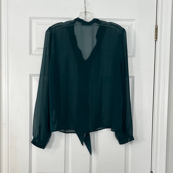 Peter Nygard Deep Teal sheer Blouse - Picture 5 of 5